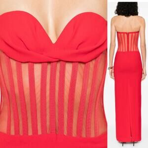 Monot Red Maxi Dress Gown